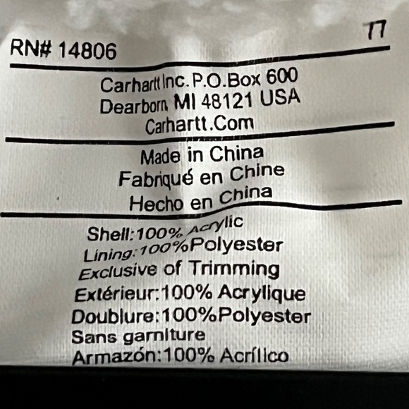 Carhartt Knit Earflap Sherpa Hat One Size Purple Lined Braided Tassel Snowflakes - Picture 4 of 6